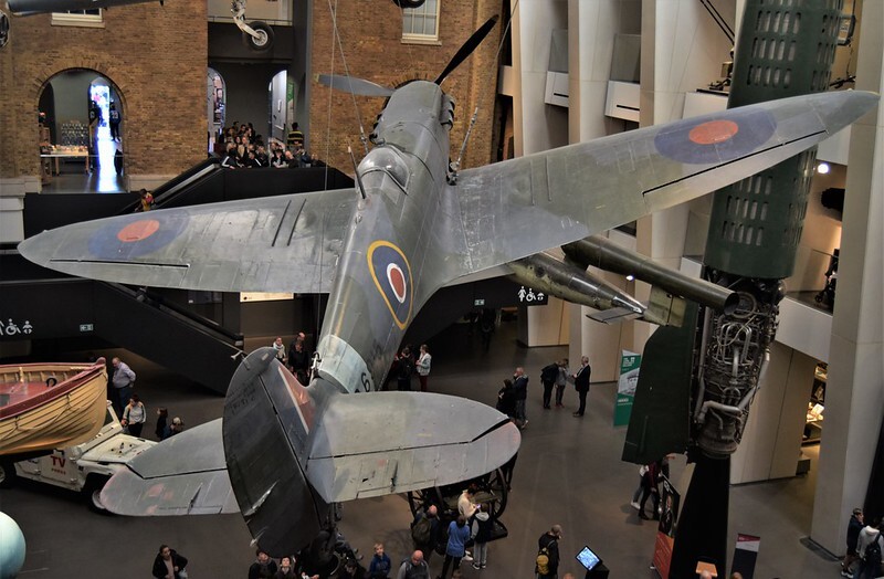 October 2018. London. Imperial War Museum. Spitfire. by Anne and David via Flickr/Creative Commons