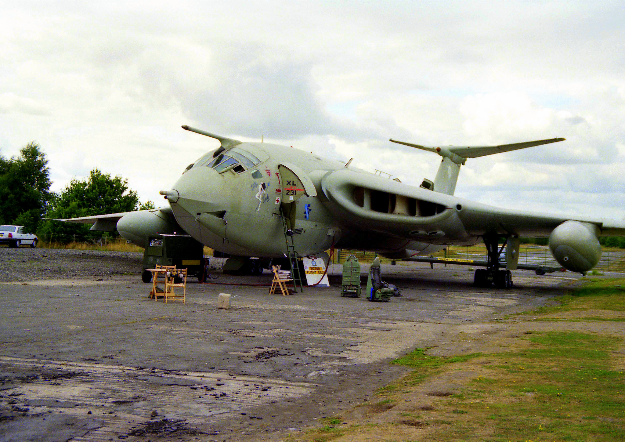 A Handley Page Victor aircraft on display at the Yorkshire Air Museum
