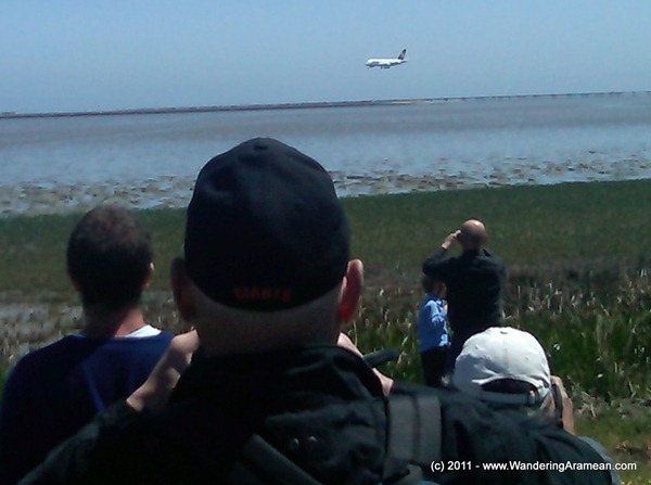 Seal Point Park offers great views of aircraft approaching SFO.